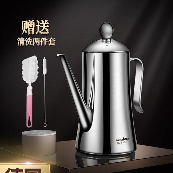 德国kunzhan304不锈钢油壶装酱油瓶家用防漏油罐厨房用品欧式倒胡