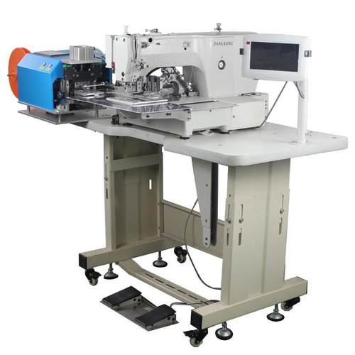 魔术贴自动切缝一体机430D打枣机工业缝纫机双针智能缝纫