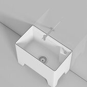 元 匠北欧高脚黑色阳台洗拖把池家用卫生间大号陶瓷拖布池户外小号