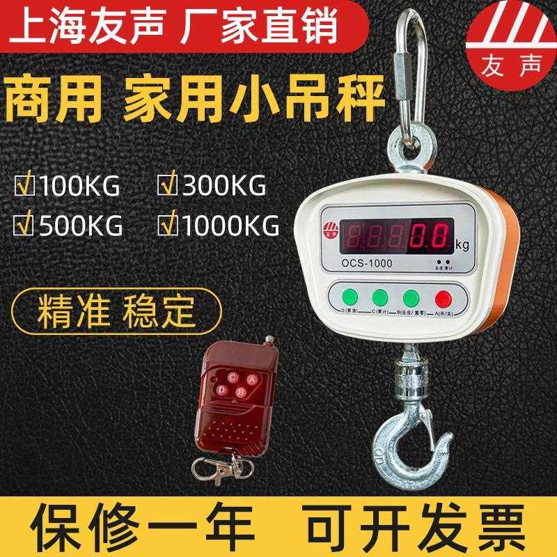 友声电子小吊秤300kg 500kg 1000kg吊钩秤OCS吊秤吊磅高精度0.2kg