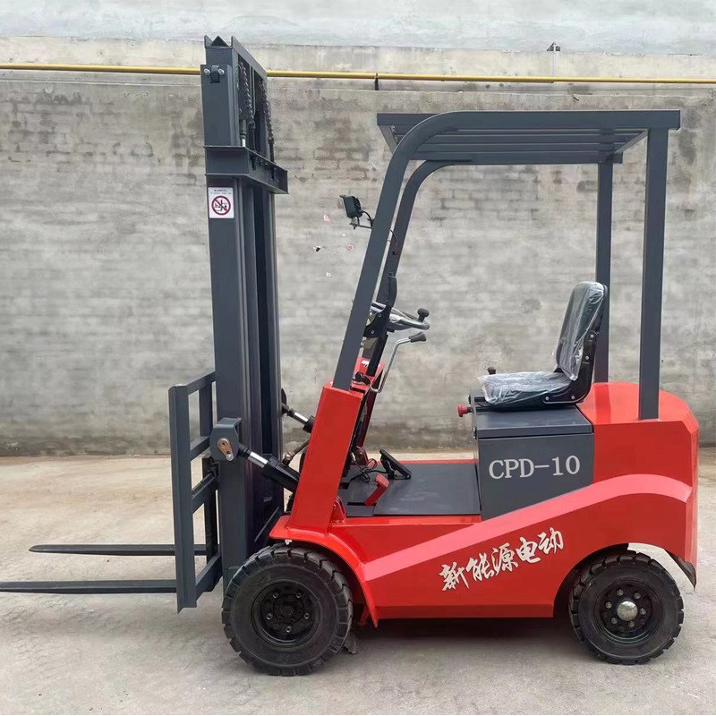 三轮电动堆高车座驾四轮2吨液压叉车仓库搬运小型电动随叉车定做