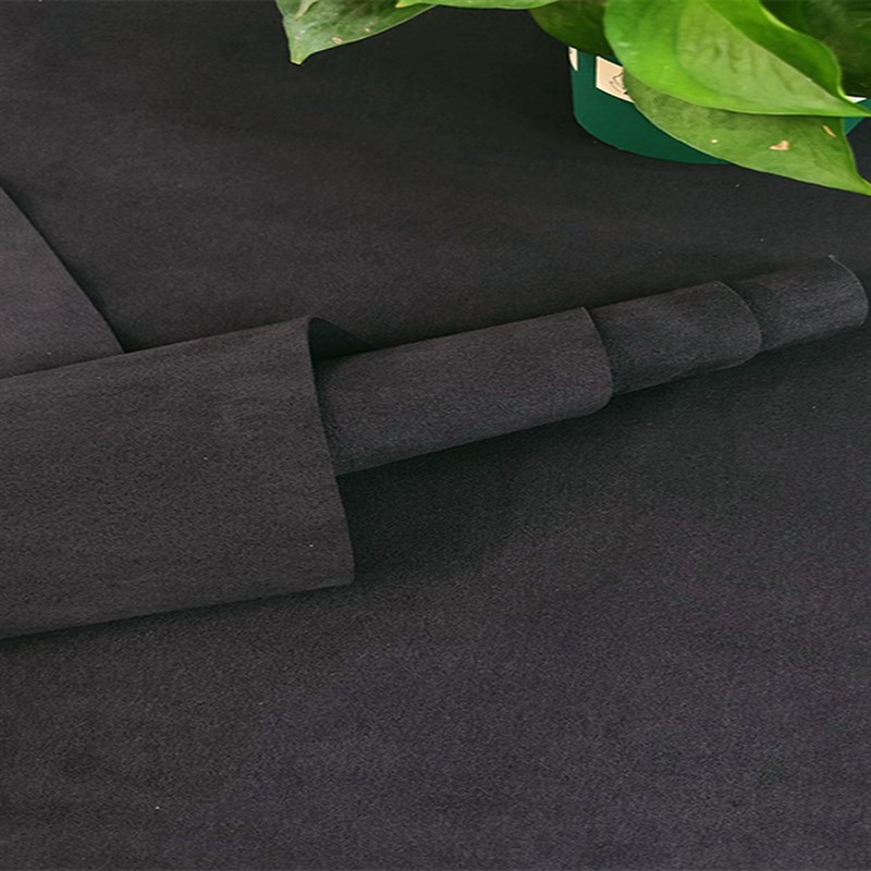 意大利工艺碳黑色翻毛皮耐磨用汽车内饰改装方向盘套超纤皮革面料