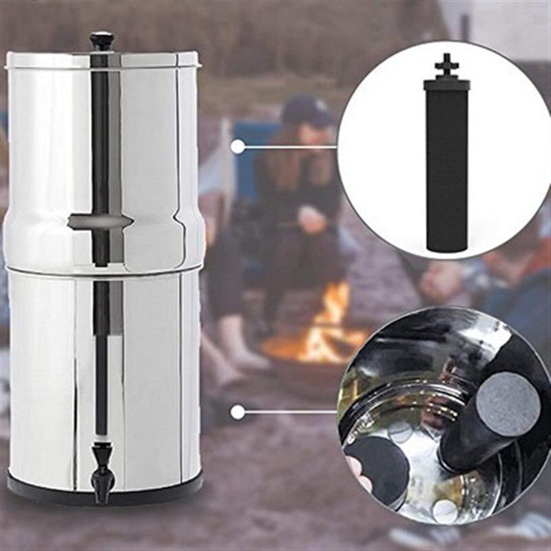 重力不锈钢桶滤芯NSF42/401标准烧结滤芯黑色载银BB9-2除氟过滤器