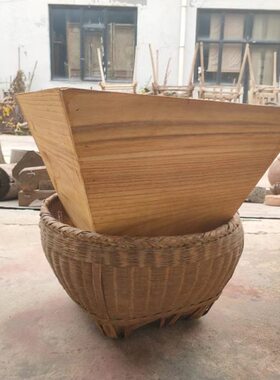 怀旧老物件老式米斗实木粮食斗升日进斗金复古招财摆件收藏道具