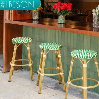 酒吧椅法式吧台椅吧台凳藤编户外脚凳网红咖啡厅餐吧复古吧椅,商业/办公家具,酒吧凳,淘宝优惠券,粉丝福利购,淘宝优惠卷