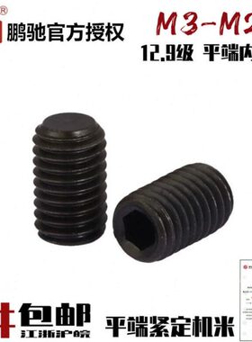 EG鹏驰45H12.9级内六角平端顶丝DIN913紧定机米GB77止付M3-M20
