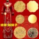 结婚新娘陪嫁纯铜定心镜腰镜龙凤铜镜子十二生肖掌心镜小怀镜红绳