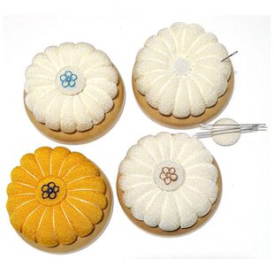 绣花针扎针垫磁力十字绣插针包E520 南瓜型吸针器实木底针插 包邮