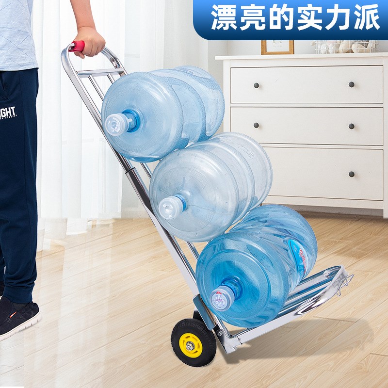 不锈钢家用折叠行李车载重手拉车搬运拖车便携货拉杆车小拉车买ZM