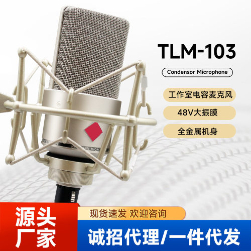 TLM103专业电容麦克风主播直播录音棚话筒有线电脑家用专用调音