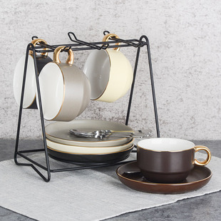 英式 陶瓷马克杯下午茶茶具套装 下午茶杯 小奢华咖啡杯套装 四福欧式