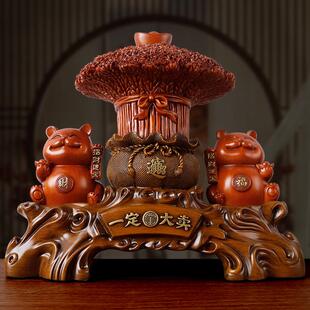 一定大卖招财猫发财树摆件客厅收银前台公司装饰品新店铺开业礼物