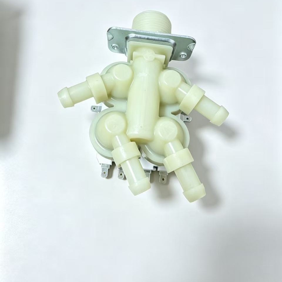 5220FR2008Y 四通出口洗衣机进水阀 DC12V 美制进水螺纹