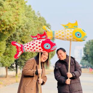 传统手工非遗花灯可摆动古典中式亮灯节庆使用巡游活动装饰鱼灯