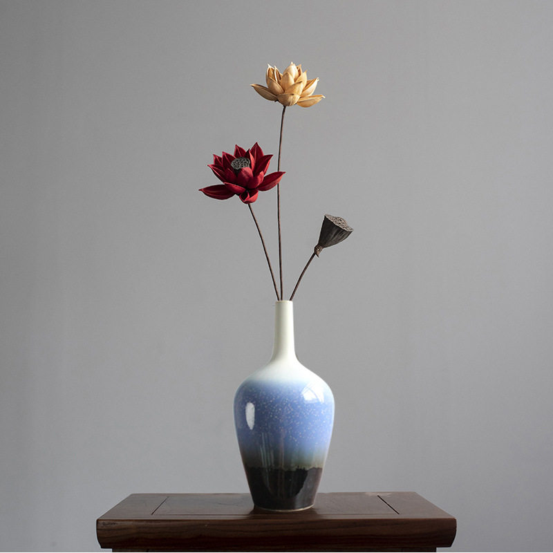 现代简约落地客厅创意插花摆件家居装饰品陶瓷干花花瓶花艺摆设