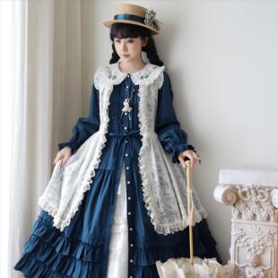 (一团纯色尾款)四叶草与雏菊纯色款春日花语Lolita洛丽塔麻袋裙