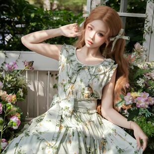 (一团简单尾款)四叶草与雏菊简单款春日花语Lolita洛丽塔麻袋裙