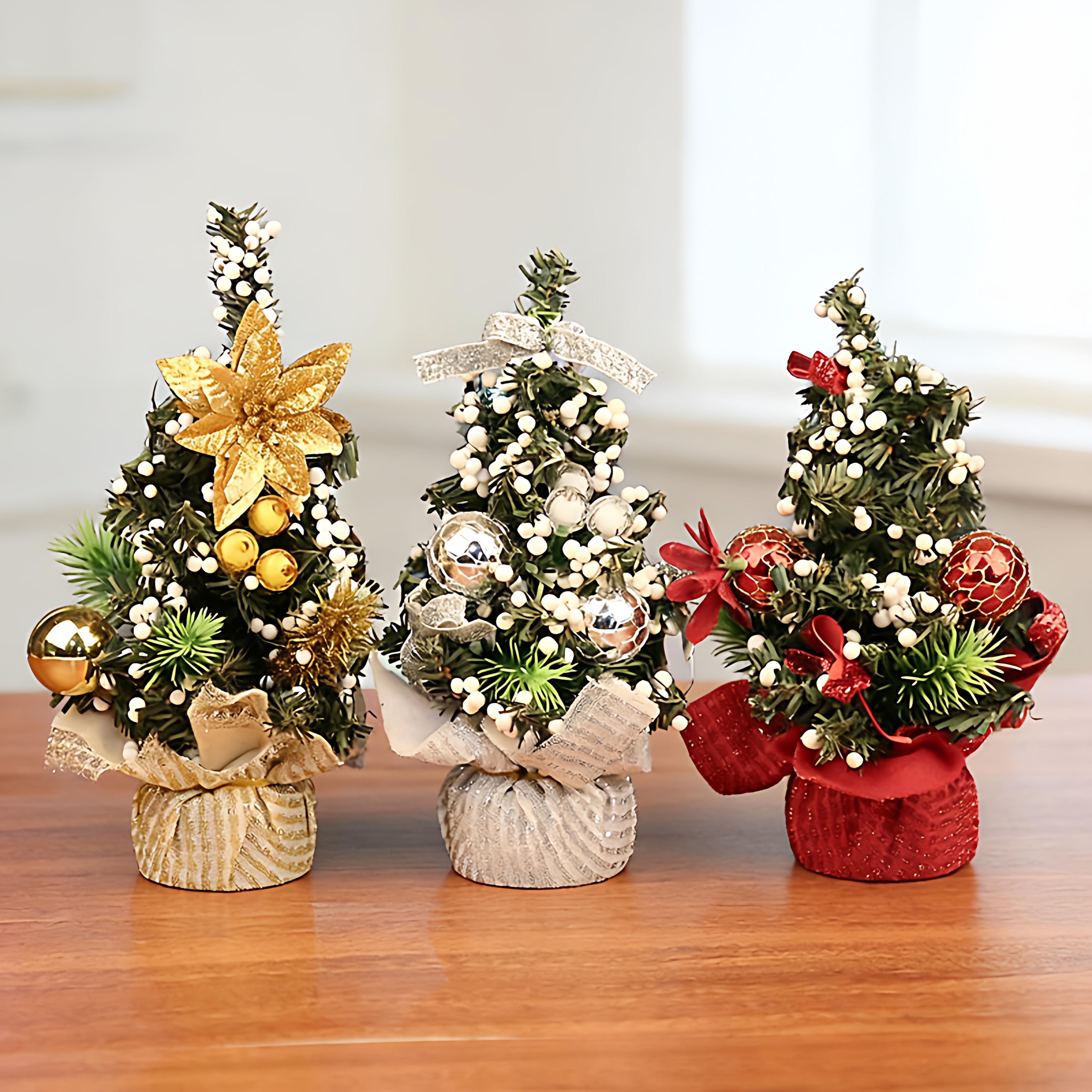 20cm迷你圣诞树橱窗桌面摆件装饰