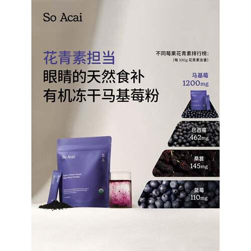 soacai冻干马基莓粉花青素膳食纤维