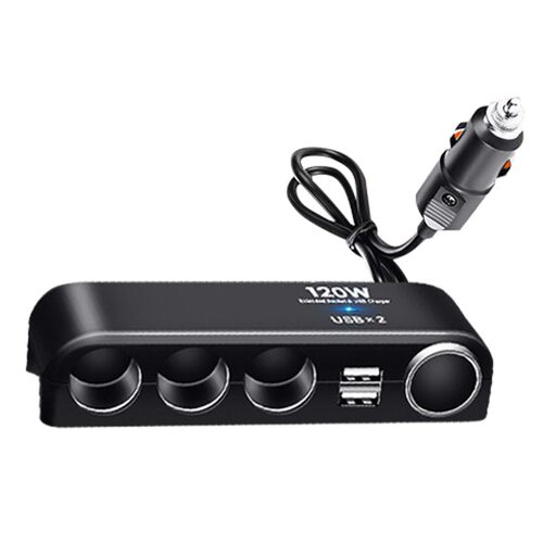 汽 点烟器转USB扩充插头车12V/24V双电压分线器 充车用多口货电转