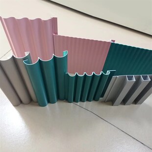 铝型材波浪铝单板黑色白色门头幕墙背景墙装饰定铝制合波金纹铝板