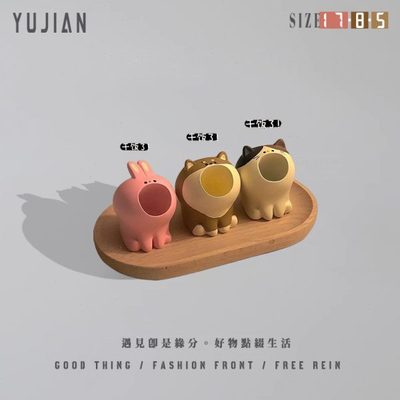 遇见丨气吞天下~可爱软萌笔筒创意礼品小摆件收纳盒小礼品送女生