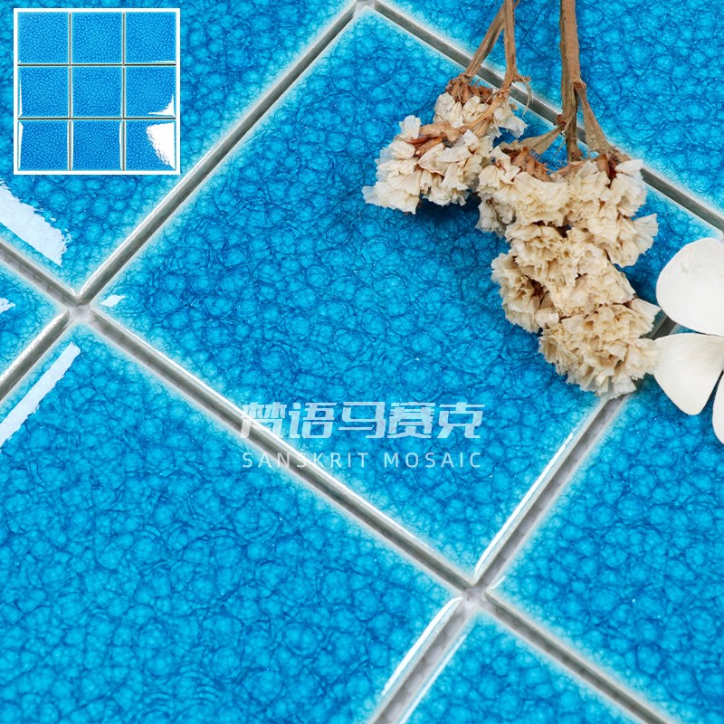 摩洛哥冰裂陶瓷马赛克 网红x民宿酒店泳池泡池浴池景观池陶瓷瓷砖