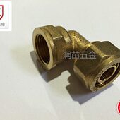 GA内丝直接卡套铜六角内接头铝塑管接头4分X1216 4分X1418