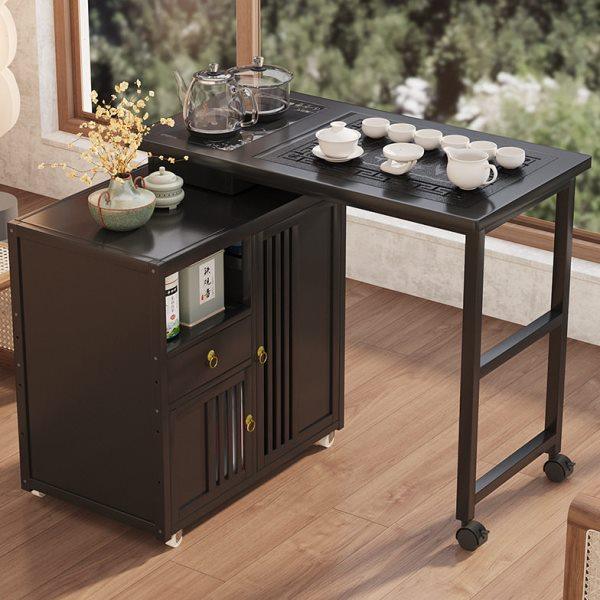 现简约茶桌组合阳台可移动旋转功夫泡茶一体家用小户型茶几茶台,商业/办公家具,茶台/茶桌,淘宝优惠券,粉丝福利购,淘宝优惠卷