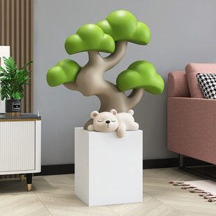 大型发财树放青松落地摆件开业礼物客厅电视柜旁装饰乔迁新居礼品