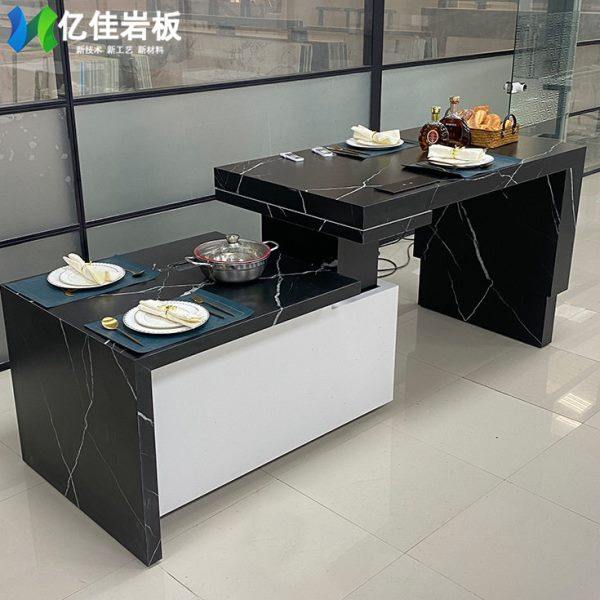 端智能可伸缩升降岩板岛台餐桌轻奢厨房家用多功能收纳柜操作台,住宅家具,岛台餐桌,淘宝优惠券,粉丝福利购,淘宝优惠卷