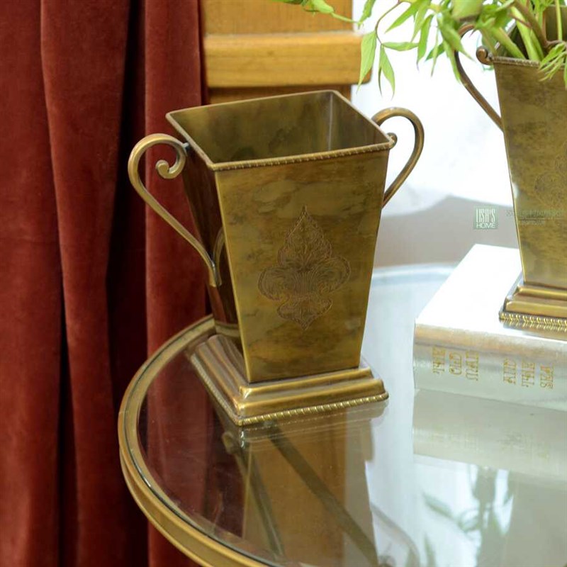 印度进口手工雕花黄铜红酒香槟冰A桶奢华欧式复古酒吧餐厅酒具花