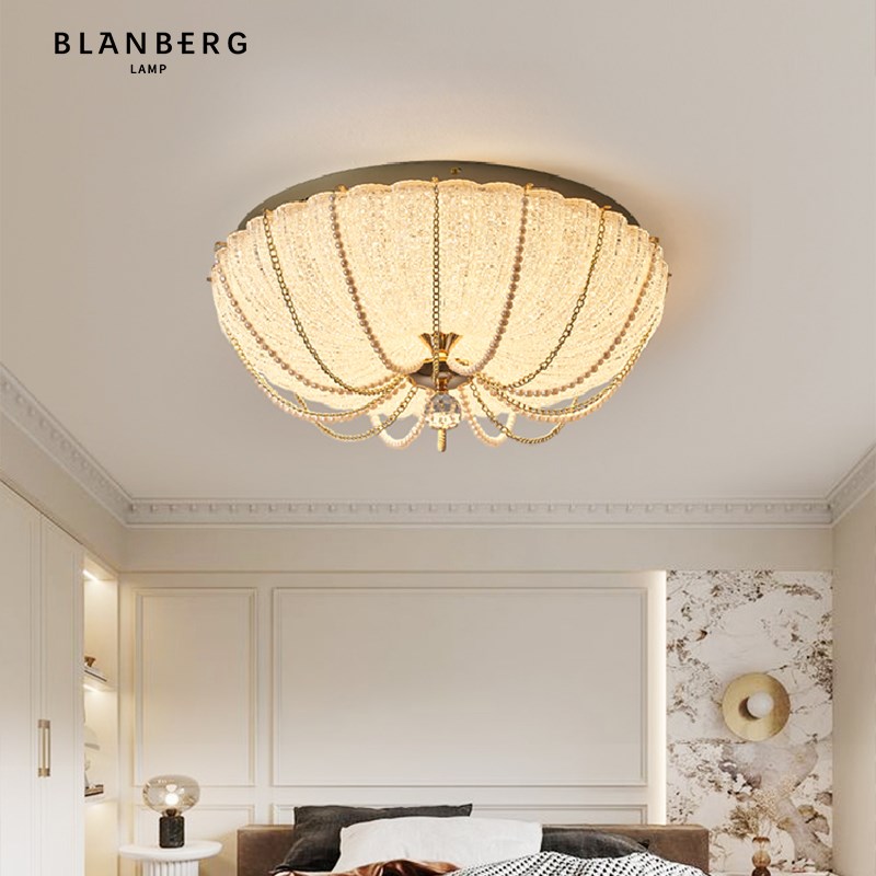 Nancy南瓜水晶灯p法式轻奢现代主卧灯创意个性氛围感卧室吸顶灯