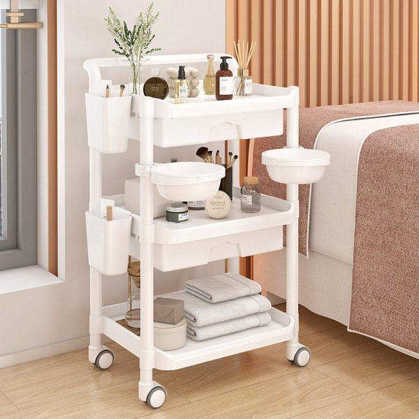 美容车美容院专用小推车塑料纹绣美甲仪置物架小气泡手推工具车,收纳整理,暖气片置物架,淘宝优惠券,粉丝福利购,淘宝优惠卷