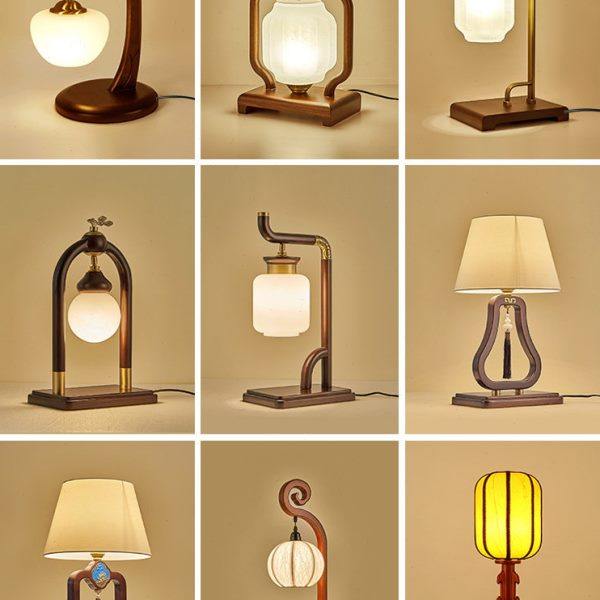 新中式台灯卧室床头禅意复古中国风客厅书房实木仿古创意古典灯具,家装灯饰光源,装饰台灯,淘宝优惠券,粉丝福利购,淘宝优惠卷