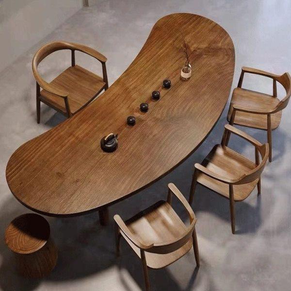 新中式实木大板茶桌椅组合阳台弧形茶桌泡茶桌子一整套禅意茶台,商业/办公家具,茶台/茶桌,淘宝优惠券,粉丝福利购,淘宝优惠卷