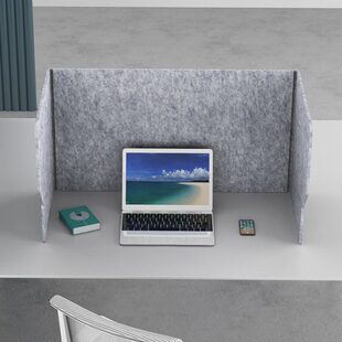 办公室桌面屏风隔断工位吸音挡板三面遮挡保护隐私遮光遮阳防飞沫