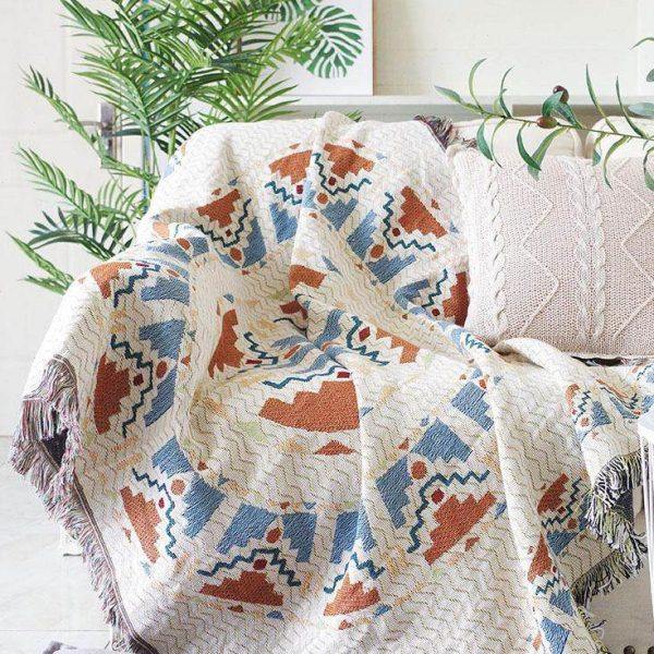 现代简约中国风装饰毯沙发巾样板间民宿家用单人双人老虎椅沙发套,居家布艺,沙发垫,淘宝优惠券,粉丝福利购,淘宝优惠卷