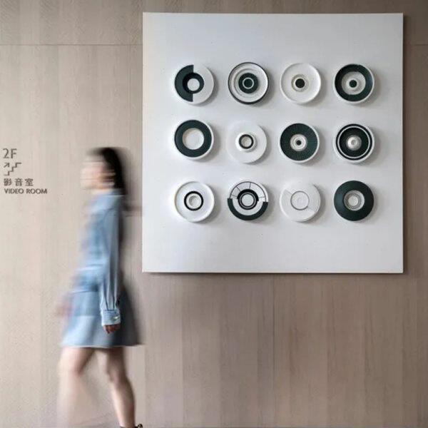 网红木雕轻奢现代沙发3d立体玄关装饰画实物挂画酒店艺术壁画定制