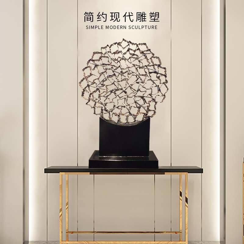 现代家具创意样板房铁艺软装摆件客厅办公室大厅简约装饰雕塑订购