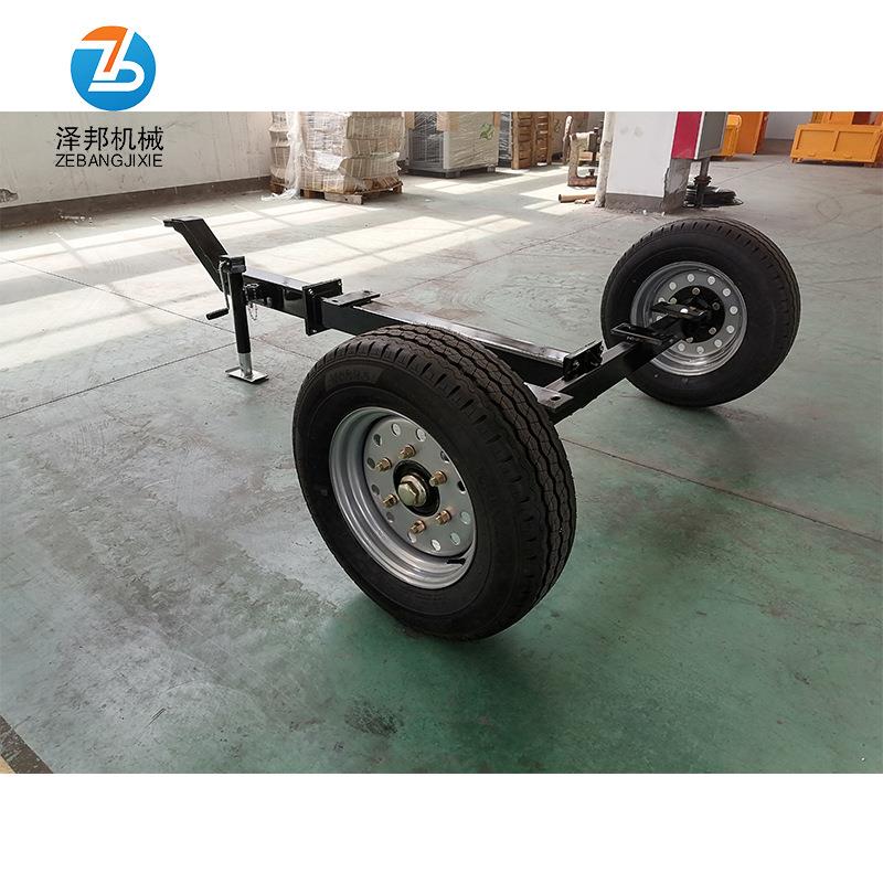 两轮拖车 发电机组移动拖车桥带牵引杆可调节工程机械拖车
