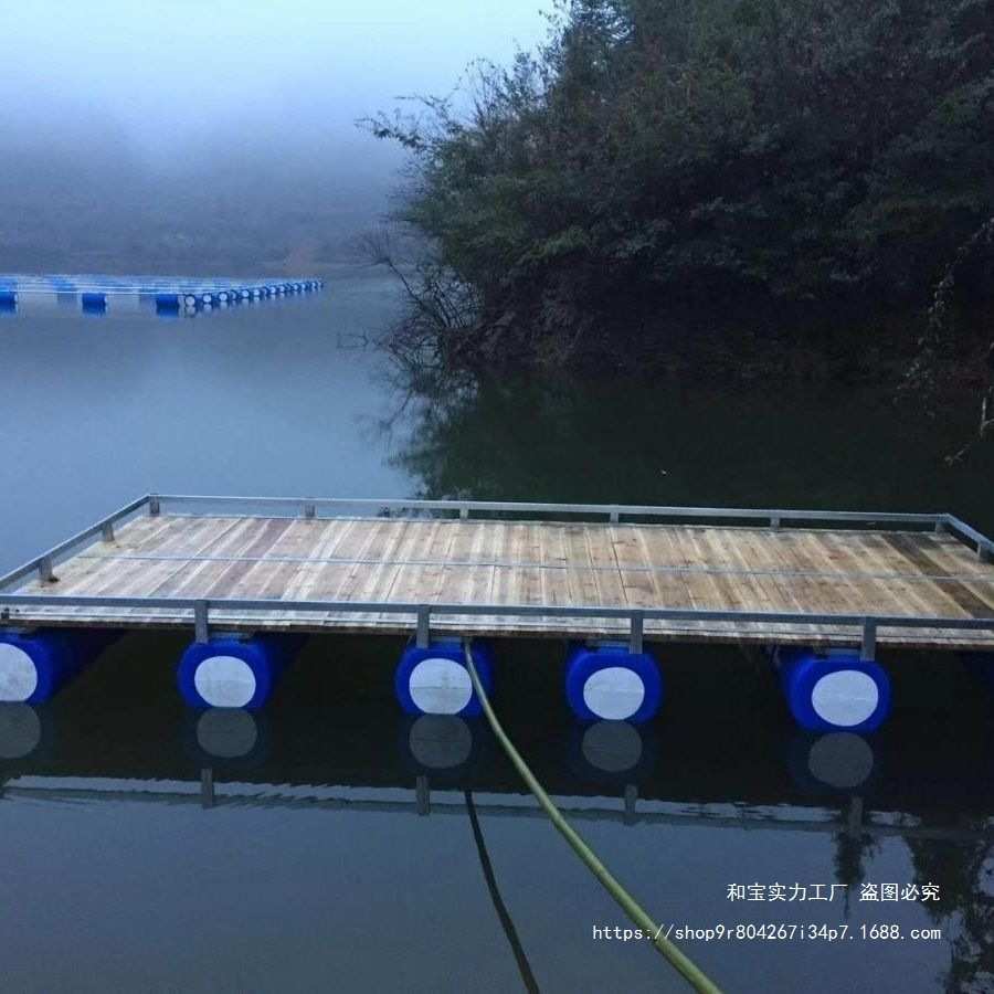 水上平台网箱养殖浮桥水泵简易浮船钓台水上专用实心泡沫浮桶浮筒