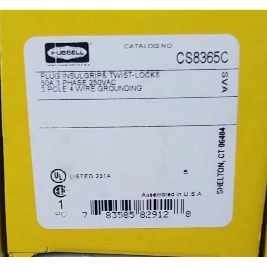 Hubbell CS8365C 电源插头 50A 250VAC