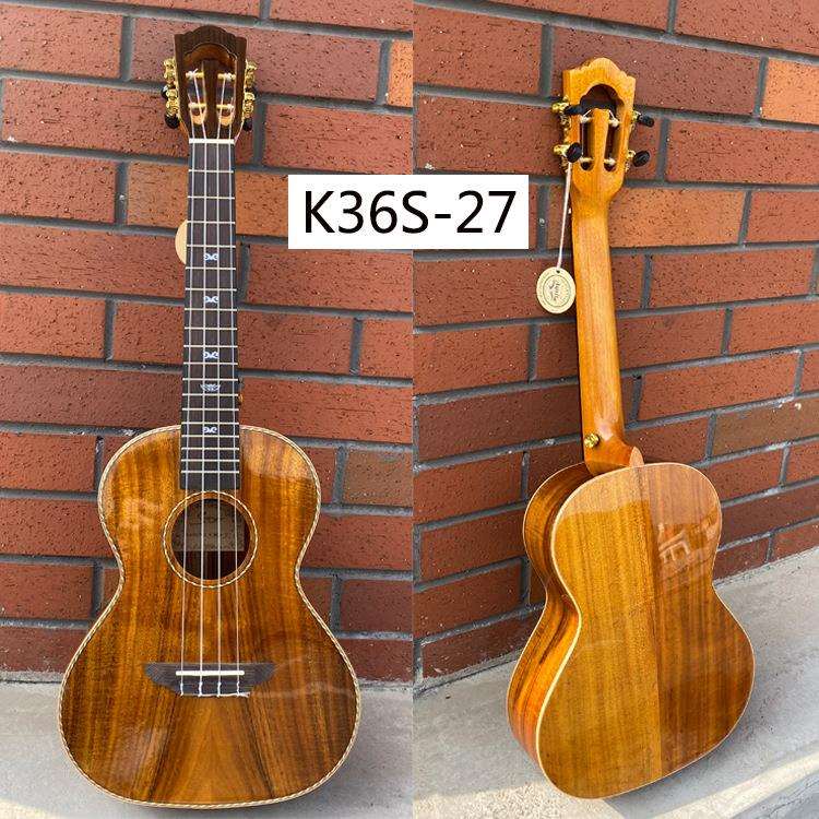 相思木单板Ukulele 亮光面单尤克里里27寸 进阶指弹 吉他厂家