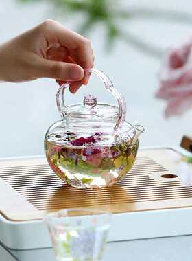 金桂飘香提梁壶新款茶具套装耐高温玻璃茶壶温茶器绿茶专用泡茶器