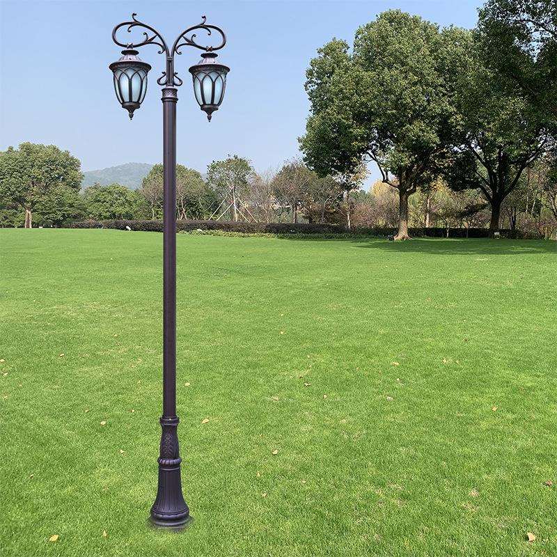 工厂直销户外双头铸铝欧式庭院小区照明路灯户外LED防水园林景观