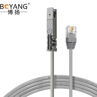 博扬 室内2芯RJ11-110鸭嘴跳线 3米 3类1对语音跳线110配线架电