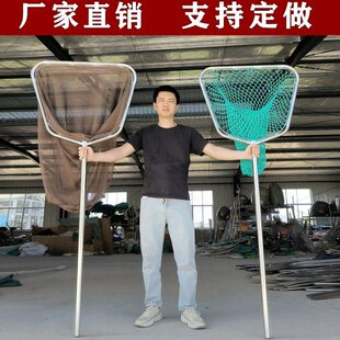 大鱼大物大号不锈钢抄网黑坑青鱼锦鲤不伤鱼捞鱼捞虾网兜钓场抄鱼