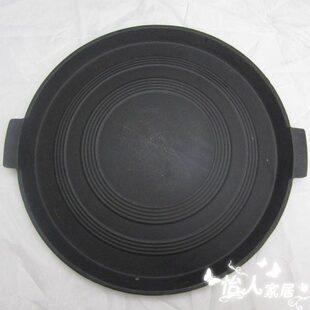 韩式圆拱形铸铁锅盖烧烤盘铁板烧盘烤肉箅子牛排烤锅烤炉特大43cm