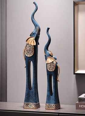 现代创意艺术e大象摆件客厅落地装饰品家居玄关橱窗工艺品摆设大